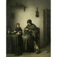 thumbnail image 3 of Johannes Christiaan Janson 15x18 Black Modern Framed Museum Art Print Titled - A Woman Slicing Bread (C. 1800 - C. 1823), 3 of 5