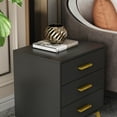 thumbnail image 4 of WIAWG Nightstand with 3 Drawers, End Side Table for Bedroom Living Room, Black, 4 of 7