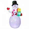 thumbnail image 6 of 5 FT Christmas Inflatable Snowman Outdoor Decoration with Rotating LED Lights, Blow Up Snowman Yard Decor for Xmas Holiday Party Garden Decorations, 6 of 11