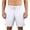 White, variant on LNZGNM Men's Workout Shorts Big and Tall Quick Dry Shorts Elastic Waist Drawstring Beach Pants Casual Outdoor Shorts with Pockets,Dark Green M