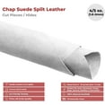 thumbnail image 2 of ELW Chap Splits Suede 4-5 oz 1.6-2mm White Pre-Cut Piece 2-4 SQ FT 4 PCS Bundle - Split Leather AB Grade Cowhide - Perfect for Auto Garments Chaps Bags Vest Aprons Saddles Moccasins, 2 of 7