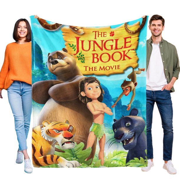 El Libro de la Selva anti-pilling, suave, ligera, esponjosa y acogedora de lujo para hogar y cocina – Perfecta para niños y adultos,80X120cm