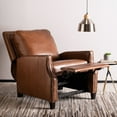 thumbnail image 3 of Safavieh  Couture Buddy Leather Nailhead Trim Recliner Coffee 30" W x 30" D x 37.5" H, 3 of 5