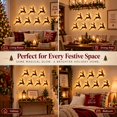 thumbnail image 3 of LED Reindeer Wall Decorations, 7pcs Lighted Holiday Wall Lights, Warm Festive Indoor Display for Living Room, Bedroom, Hallway, Entryway and Party Decor, Brown-B-5.9in, 3 of 8