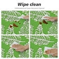 thumbnail image 4 of PIKWEEK  Spillproof Fabric Tablecloth Leaves Round Fitted Tablecloth with Elastic Lime Green and White Round Tablecloth Spill Proof Waterproof for Dinner, Outdoor, Picnic, 4 of 7