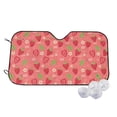 thumbnail image 2 of Lsque Strawberry Floral Car Windshield Sun Shade | Accordion Folding Style Auto Shade for Car Truck SUV Van | Blocks UV Rays Sun Visor Protector | Medium, 2 of 7