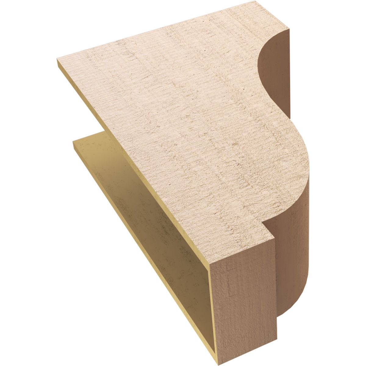 11"W x 22"D x 33"H Classic Van Buren Rough Cedar Woodgrain TimberThane Corbel, Primed Tan