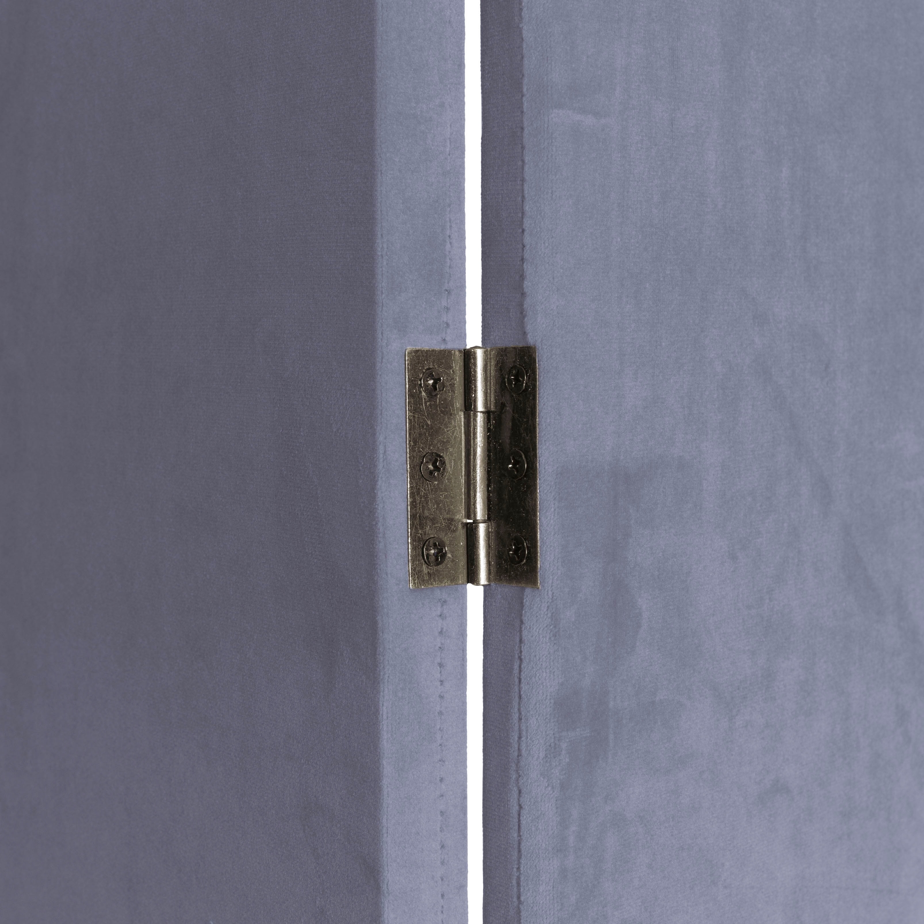 6 ft. Classic Arch Velvet Room Divider Lilac 3 Panel