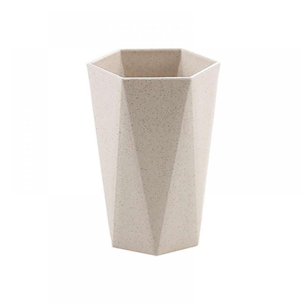 Judicious Beige Simple Wheat Straw Degradable Pollution-Free Mouthwash Cup*1 