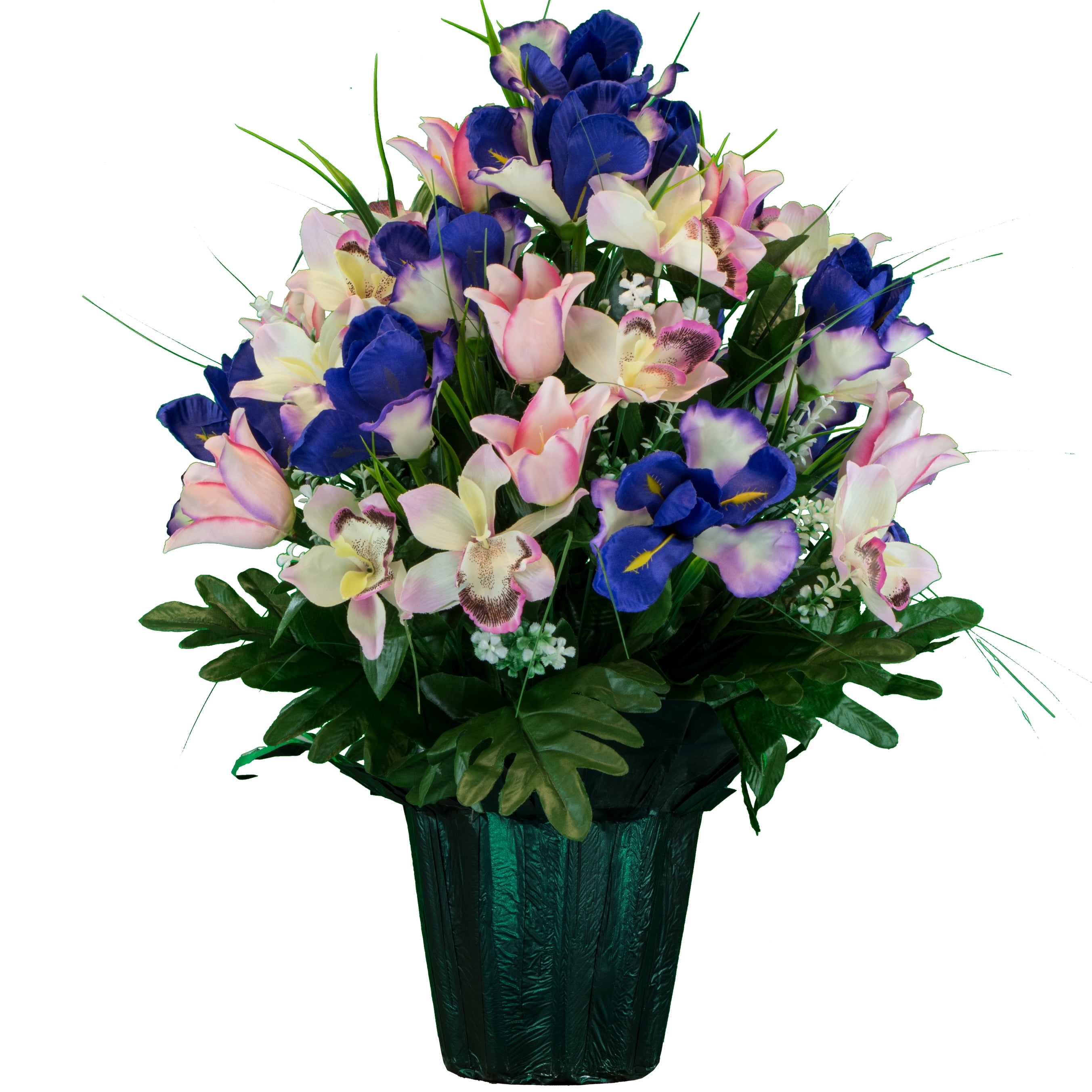Sympathy Silks Outside Weighted Pot Silk Bouquet Artificial Fade