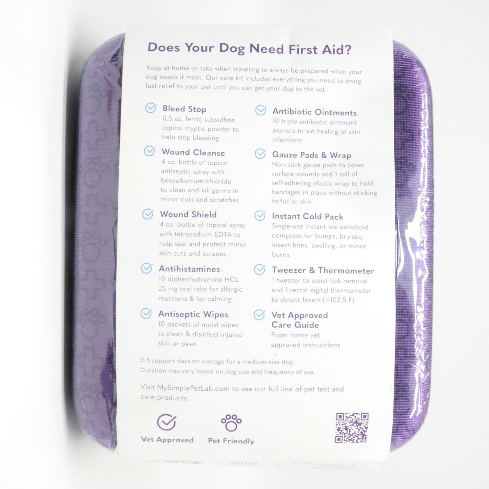 MySimplePetLab Dog First Aid Kit | First Aid Dog Travel Accessories | Dog Medical Kit | Dog Essentials Mini First Aid for Wounds, Cuts, or Minor Injuries
