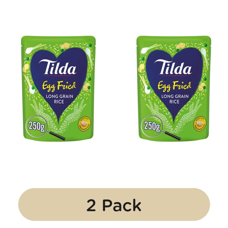 Tilda Microwave Egg Fried Rice 250g, British Import (Pack of 2)