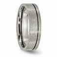 thumbnail image 4 of Solid Titanium Grooved 6mm Matte Brushed Finish Wedding Band Ring Size 6, 4 of 7