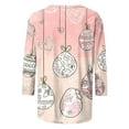 thumbnail image 4 of DDAPJ pyju Happy Easter Day Womens Tops Trendy Casual 3/4 Length Sleeve T-shirt Funny Bunny Eggs Graphic Tees Holiday Blouse Lightning Sales Today Multicolor XXL, 4 of 6