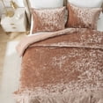 thumbnail image 3 of Regency Heights Full/Queen Cozy Velvet Comforter Sets, Luxury 3-Piece All-Season Bedding, Bed Set with Shams，Mocha Mousse, 3 of 9