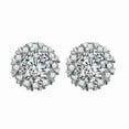 thumbnail image 3 of 2Ct Round Cut Lab Created Diamond Women's Stud Earrings 14K White Gold Plated, 3 of 5