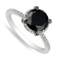 thumbnail image 3 of Attractive Black and White Diamond Halo Diamond Ring 1,50 Carat Diamond on White Gold, 3 of 3