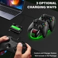thumbnail image 3 of Rechargeable Xbox Controller Battery Pack – 2*4800mAh Long-Lasting Battery with 4 Back Covers, Compatible with Xbox one/Xbox One S/Xbox One X/Xbox One Elite/Xbox Series X|S Grips,Xbox Accessories, 3 of 9