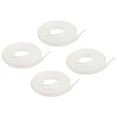 thumbnail image 1 of Uxcell 2 pares de cordones planos brillantes de 51" cordones metálicos brillantes para zapatillas y botas blancas, 1 of 7