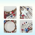 thumbnail image 4 of Grapevine Wreath, 4Th of July decor, Front Door Wreath, Red White and Blue decorations, Patriotic decor, Berry Stems, Three Metal Stars, 10 in Diameter, 1 Pc, 4 of 7