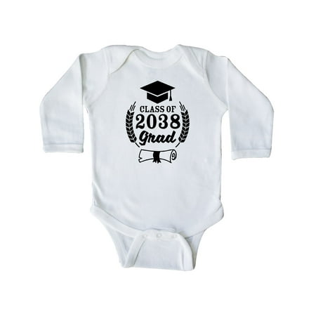 

Inktastic Class of 2038 Grad with Diploma and Graduation Cap Gift Baby Boy or Baby Girl Long Sleeve Bodysuit