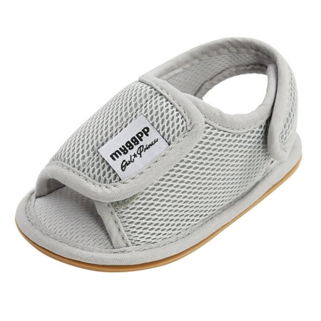 Baby Girls Rubber Mesh Sandals Girls Size 4 Non-Slip Boys Sandals Flat Toddler Slides Shoes Soft Sole Girls Sandal Walking Baby Shoes