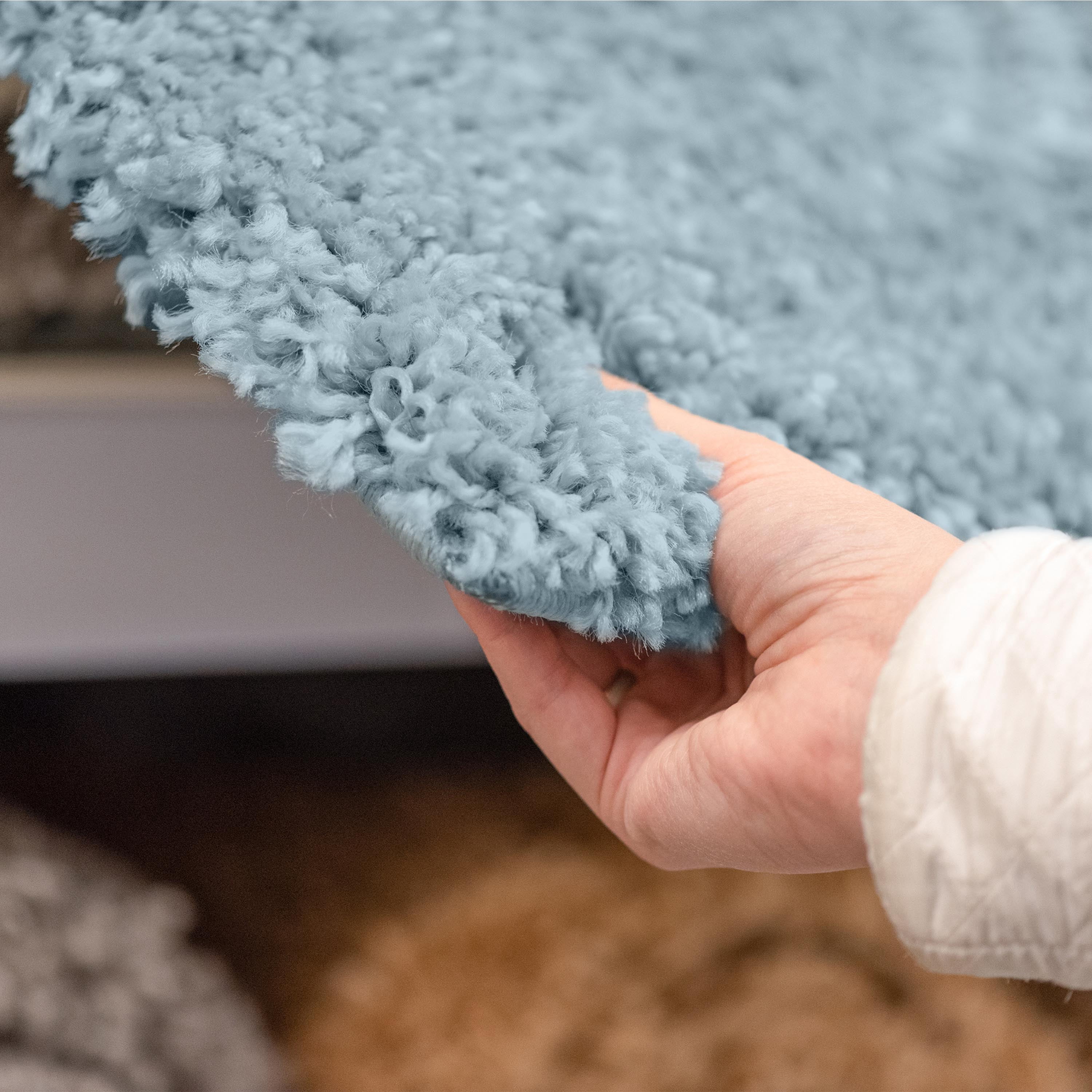Martex Cotton Bath Rug | Ringspun Soft & Absorbent Non-Slip Quick-Dry Bathroom Mat | Soft Blue