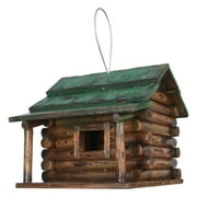 Rivers Edge Products Bird House, Nesting House for Small to Medium Birds, Outdoor Rustic Garden Decor, Wood Log Cabin