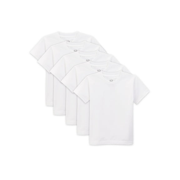 Fruit of the Loom Toddler Boy Crew Undershirts, 5 Pack, Sizes 2T-5T