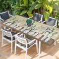 thumbnail image 2 of Farmhouse Botanical Table Cloths for 8 Foot Rectangle Tables, Bottles Plans Country Brown Wooden Grain Patio Waterproof Elastic Fitted Tablecloths, Washable Rectangular Table Cover for Camping, 2 of 8