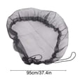 thumbnail image 3 of Rain Barrel Mesh Cover with Elastic Drawstring, Black Fine Polyester Mesh Netting, 95 cm Diameter, Debris and Mosquitoes Filter Screen for Outdoor Rainwater Collection, 3 of 6