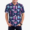 thumbnail image 1 of Balery Wine Glasses And Cocktails Camisa Polo de Hombre con Estampado, de Manga Corta y Tejido Medio, Camisa Tipo Golf Polo-X-Large, 1 of 6