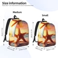 thumbnail image 2 of Xecao Starfish Sunset Sea Beach Canvas College Laptop Backpack, a durable rucksack designed for both men and women, ideal for travel, school, and daily use-Small, 2 of 5