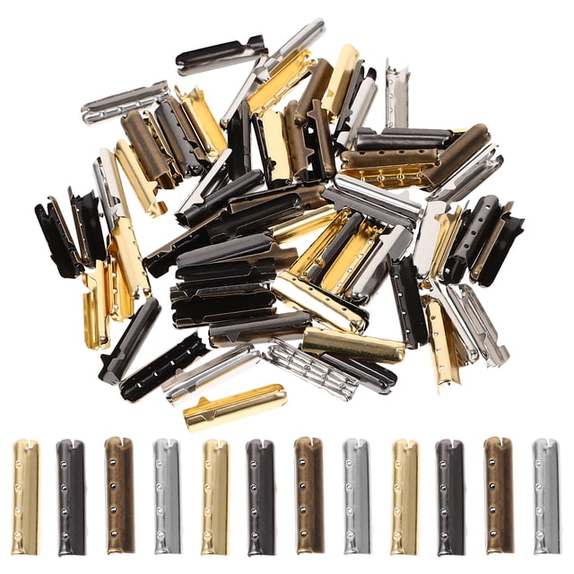 Shisuyan 80 Pcs Lacets Tête Cuivre Embouts Réparation Lacets Embouts de Remplacement Embouts Lisses