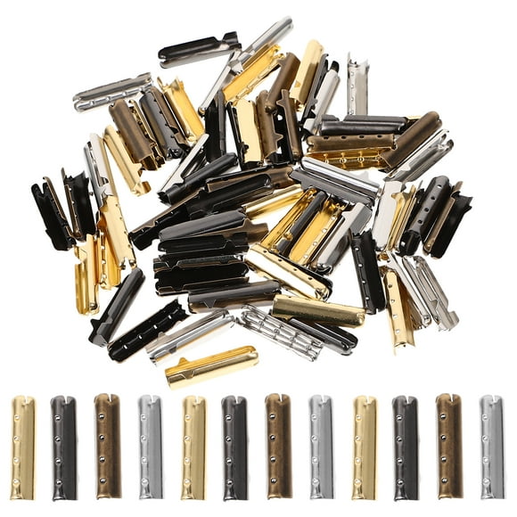 80pcs DIY DIY SALA CABEZA Cobre Cobre Supulaciones de reparación de la cabeza Capacidad de encaje de reproducción Reemplazo Consejos de Aglet en forma de bala extremos lisos