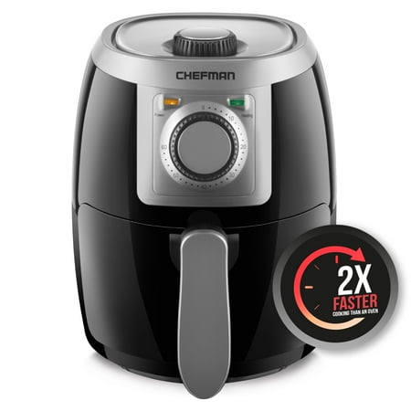 

Chefman TurboFry Air Fryer with Adjustable Temp Control Black 2-Quart