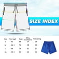 thumbnail image 6 of Men Women's Casual Summer Sweat Shorts Blue Athletic Gym Shorts Loose Hiking Running Jogger Shorts with Pockets - M, 6 of 6