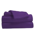 thumbnail image 1 of Comfy Bamboo World 9900 Series 100gsm Embroidered Bedsheets Sheet Set, Queen Size, Purple, 1 of 4