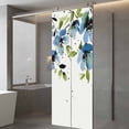 thumbnail image 4 of Blue Green Spring Floral Window Privacy Film, Weeping Botanical Summer Static Cling UV Sun Blocking Tint Film Heat Control Windows Films for Bedroom Bathroom, Window Stickers 23.6"x59", 4 of 8