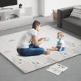 thumbnail image 5 of Baby Play Mat, 59"x59" Foldable & Reversable Large Baby Mat, 0.4" Thick Waterproof Foam Play Mat, Baby Activity Tummy Time Mat, 5 of 8