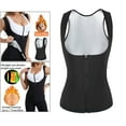 thumbnail image 2 of Sweat Body Shaper Zipper Vest Sports Workout White_S M, 2 of 8