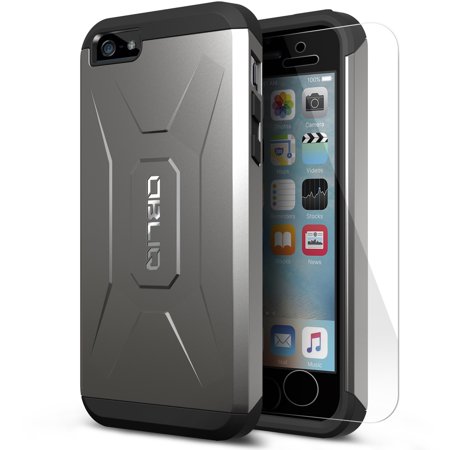 OBLIQ, iPhone 5C Case [Xtreme Pro][Gun Metal] Hybrid Rugged Dual Layered Armor Shock Resistant Protective Cover for Apple iPhone