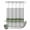 Green, variant on No Hook Shower Curtain, Blue Striped Shower Curtains for Bathroom with See Through Top Window, Abstract Modern Geometric Stripes Waterproof & Washable Bath Curtain Stand Up Stall 36"x72"