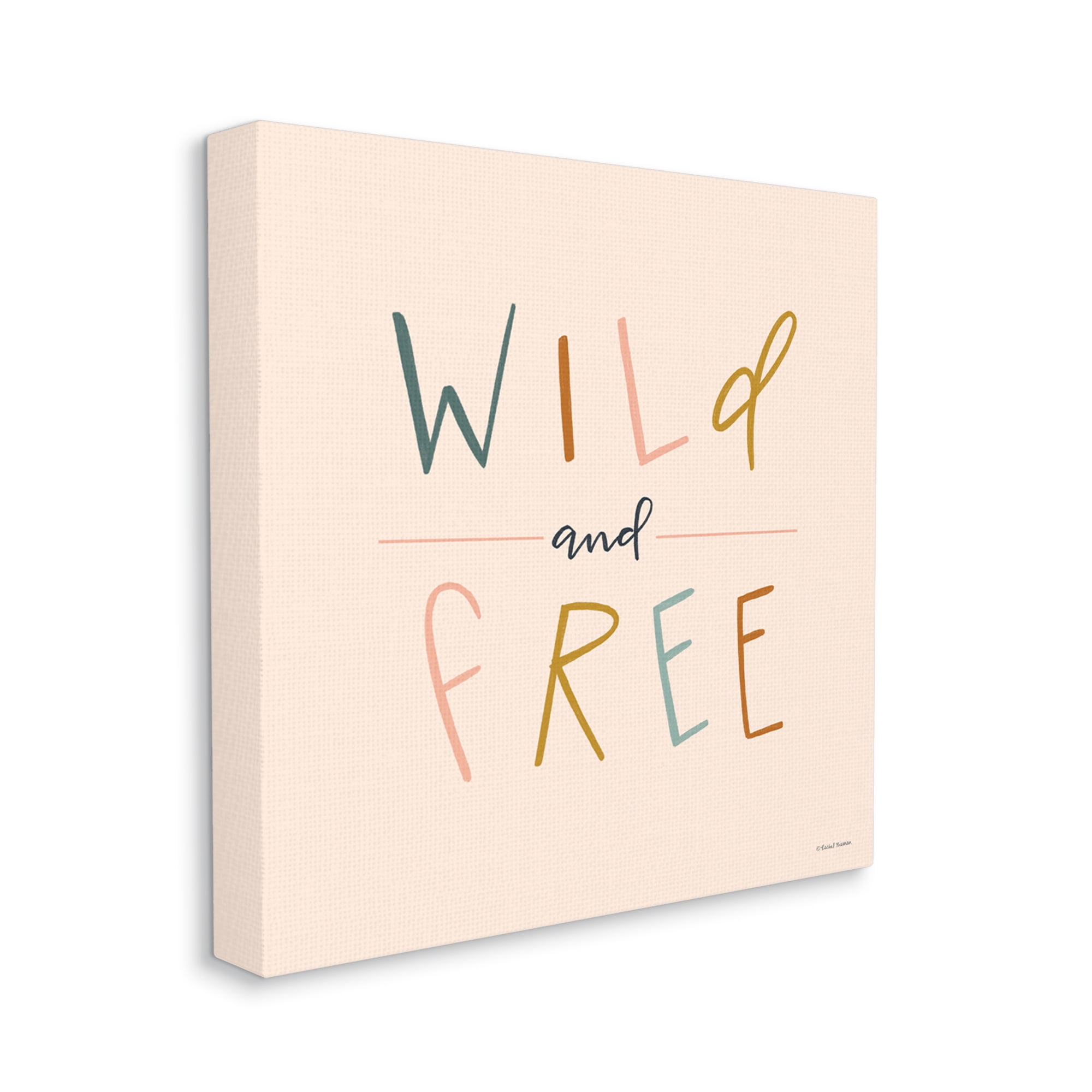 Stupell Industries Wild & Free Boho Inspirational Painting Gallery Wrapped Canvas Art Print Wall Art, 30 x 30