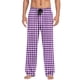 thumbnail image 4 of Pantalones de pijama largos para hombre, informales, con estampado a cuadros, holgados, deportivos, elásticos, rectos, vintage, con bolsillos, 4 of 6