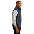 thumbnail image 3 of Port Authority R Tek Pro Fleece Full Zip Vest-S (Navy Heather/ Black), 3 of 6
