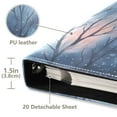 thumbnail image 3 of FORMRS 3 Ring Photo Album 4"x6" Self Adhesive Large Capacity PU Leather Cover, Trees in The Night, 3 of 8