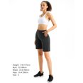 thumbnail image 3 of Stelle Women's 10" Athletic Bermuda Shorts Long Shorts with Pockets,High Waisted Casual Lounge Shorts Drawstring Workout Running Yoga Short Pants,S-XL Gray, 3 of 7