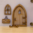 thumbnail image 3 of Clearance Office&Craft&Stationery under $5,Wooden Decoration with Door Door Craft Sleeping Kit DIY DIY Flowe 3D Home DIY, 3 of 6
