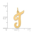 thumbnail image 2 of 14K Gold Large Script Letter T Initial Charm, 2 of 4